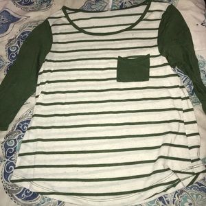 large half sleeve stripped shirt